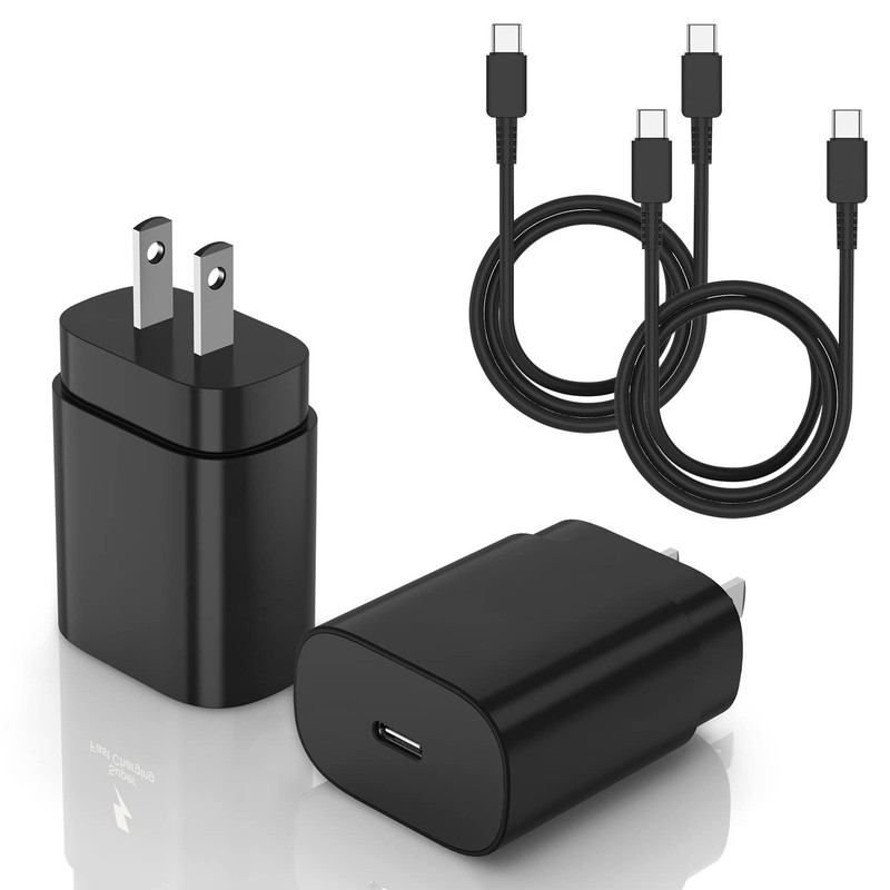 2 Pack 10ft Fast Charging Cord For Samsung Galaxy Super Charger Type C Black