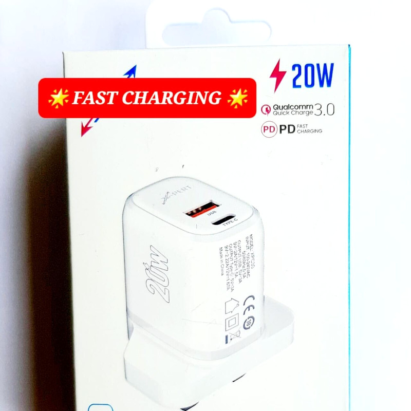 Charger USB Type-C 2 Dual Fast Adapter 20W Quick Wall C Cable 3.0 PD Ports Power gallery
