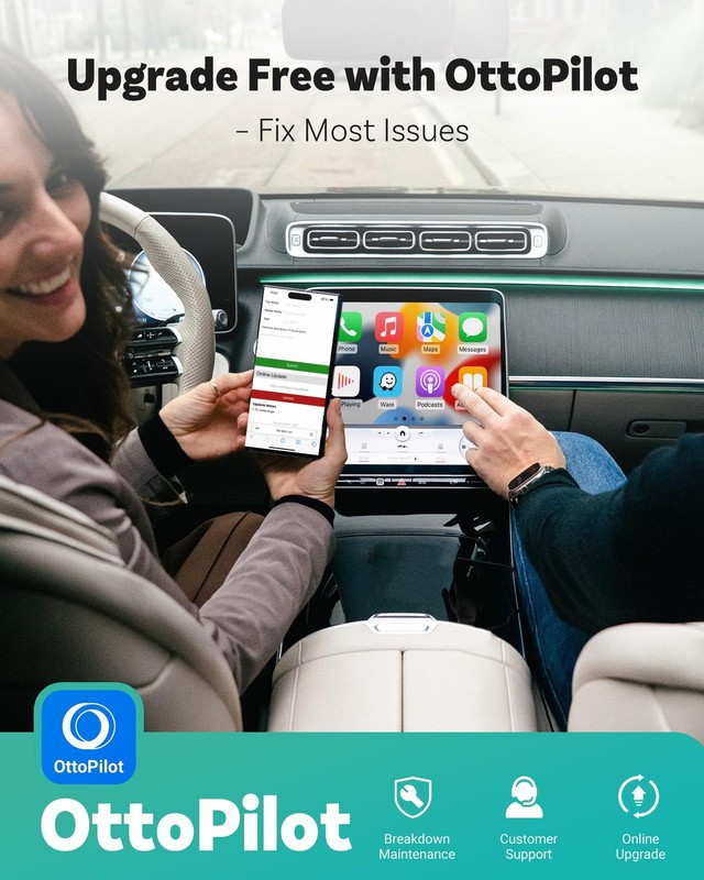 Mini 2025 Wireless CarPlay & Android Auto 2-in-1 Adapter, Plug & Play, 5GHz W... gallery