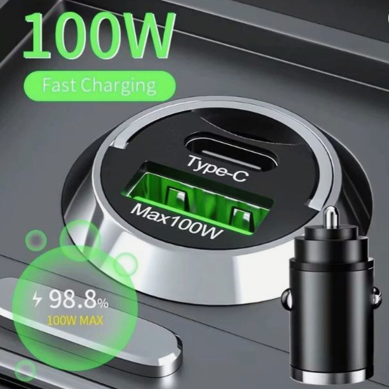 100W QC3.0 Mini USB Type C Car Phone Charger Adapter Fast Charging Accessories gallery