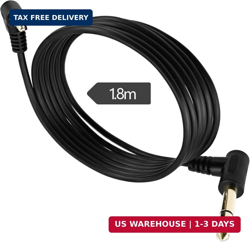 3.5mm to 1/4 Adapter Audio Cord, 6FT 1.8m 90 Degree Right-Angled 3.5mm (Mini) 1/ gallery