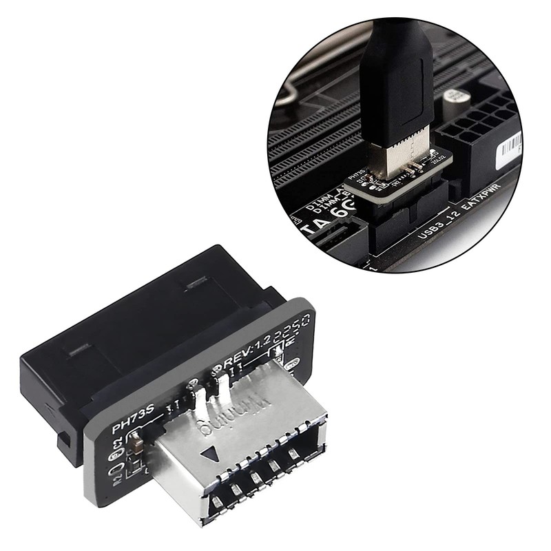 2pcs USB Front Panel Adapter USB 3.1 Front Panel Socket -Key-A to USB 3.0 20P... gallery