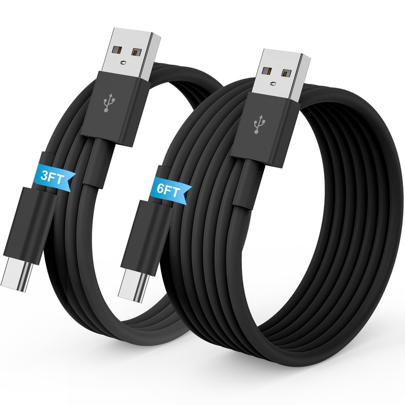 Car Carplay for iPhone 17 16 15 Charger Cord, 2Pack 3FT+6FT USB A to USB C Ch…