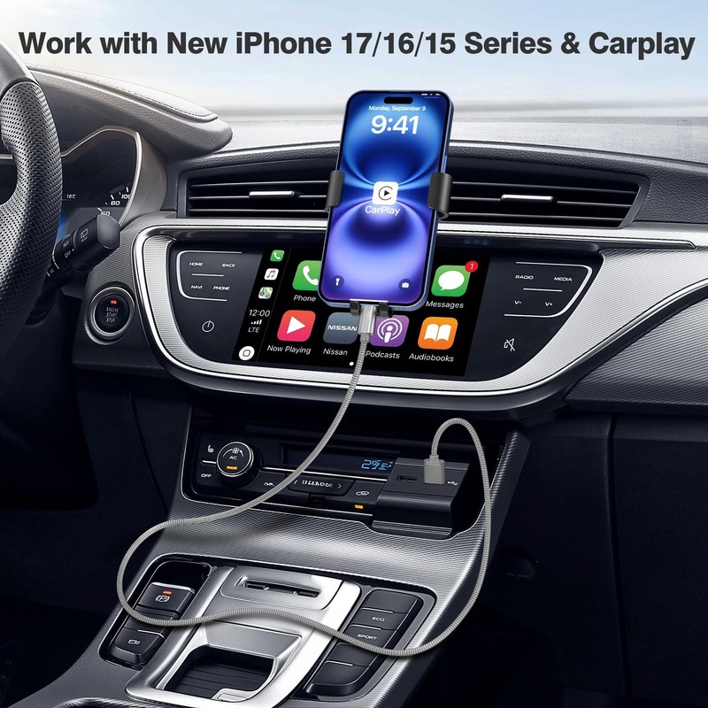 iPhone 17 17e Pro Max Charging Cable 1.5/3.3/6.6FT 3Pack,USB A to Type C Car ... gallery