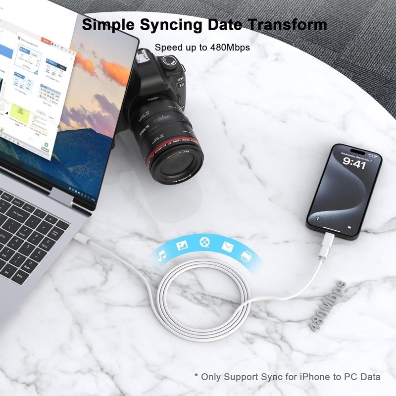 2Pack Lightning Male to USB C Female Charging Adapter,[MFi Certified] Type C Cha gallery