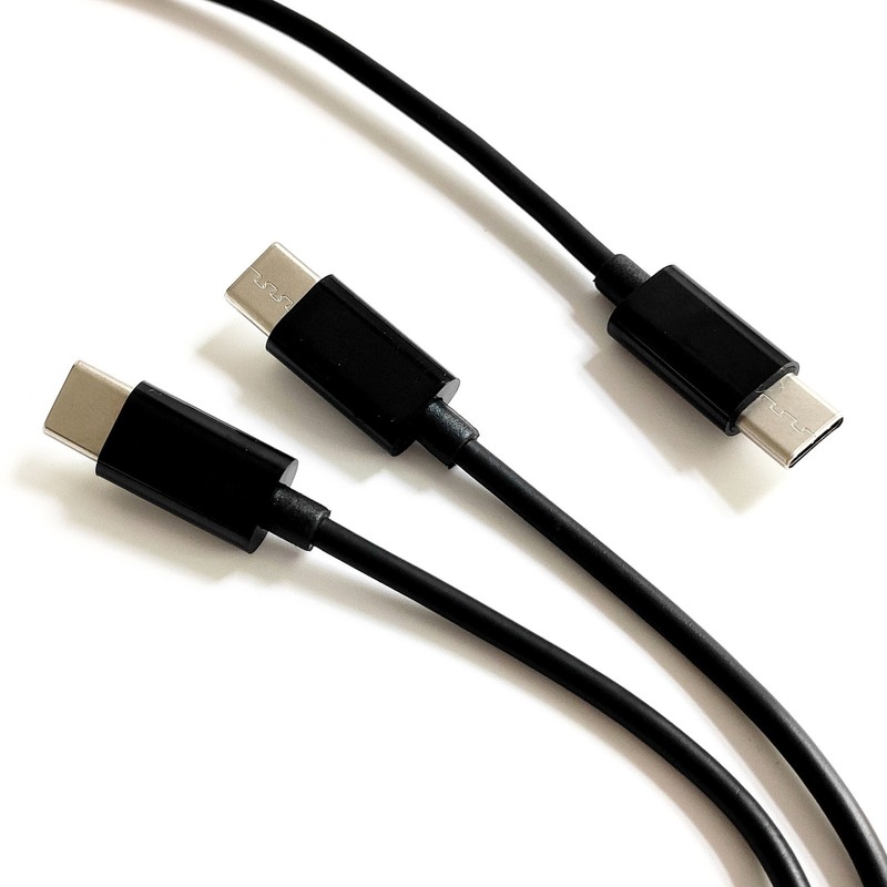 1meter 3ft 2 in 1 TYPE C charge cable power two type c phones