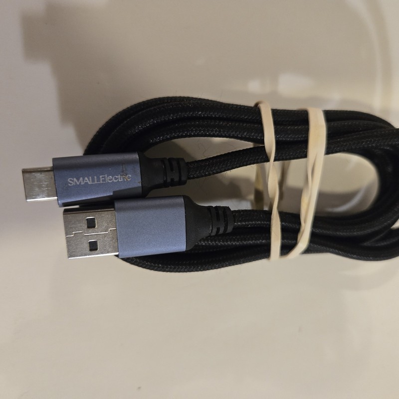 SMALLElectric USB-C to USB-A Cable 5.5FT Black Charging Sync Cord Durable