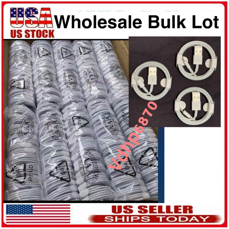 LOT 50 x 100 x Compatible With iPhone 7/8/10/11/12/13/14 USB Charger Cable Cord gallery