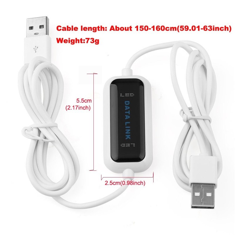 High Speed USB 2.0 Laptop To PC Data File Transfer Bridge Cable Link 1PC gallery