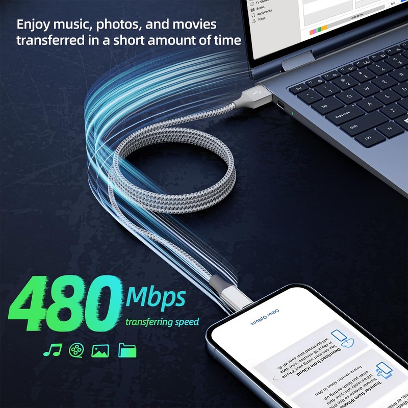 iPhone Charger 3pack 10FT Apple MFi Certified Long Lightning Cable Fast Charg... gallery