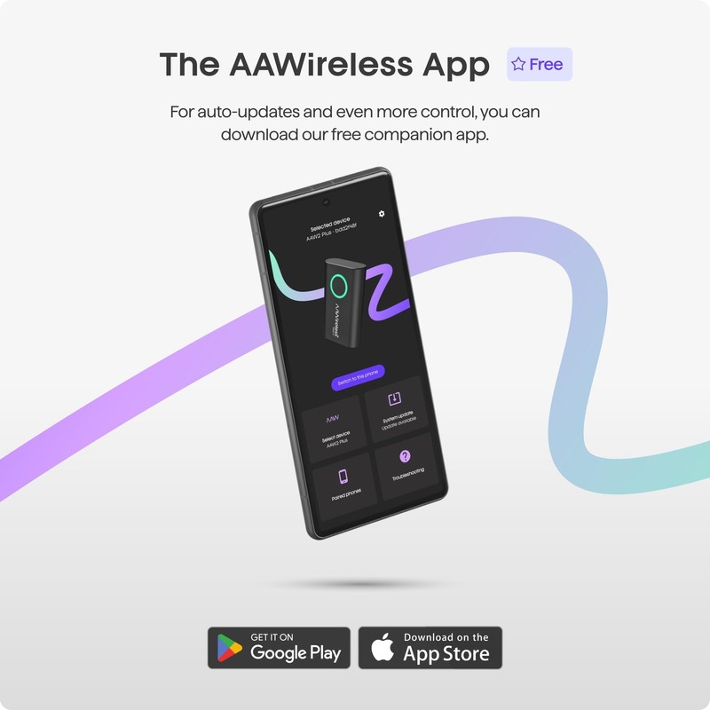 AAWireless Two+ Android Car & Apple Carplay 2in1 Adapter Wireless Connection... gallery
