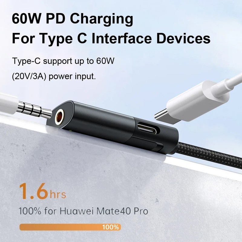Mcdodo Adapter Type C To 3.5mm Type c 2 In 1 Adapter Audio Phone Charging Cable gallery