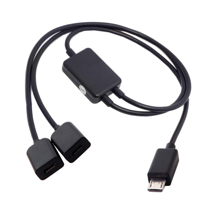 Micro USB OTG Cable,Micro USB 1 to 2 Female Dual Ports Hub Cable for Laptop P... gallery