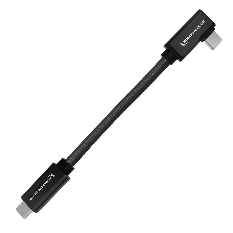 | 5” USB-C 3.2 Right Angle to Straight Angle Cable | Compatible with iPhone 1...