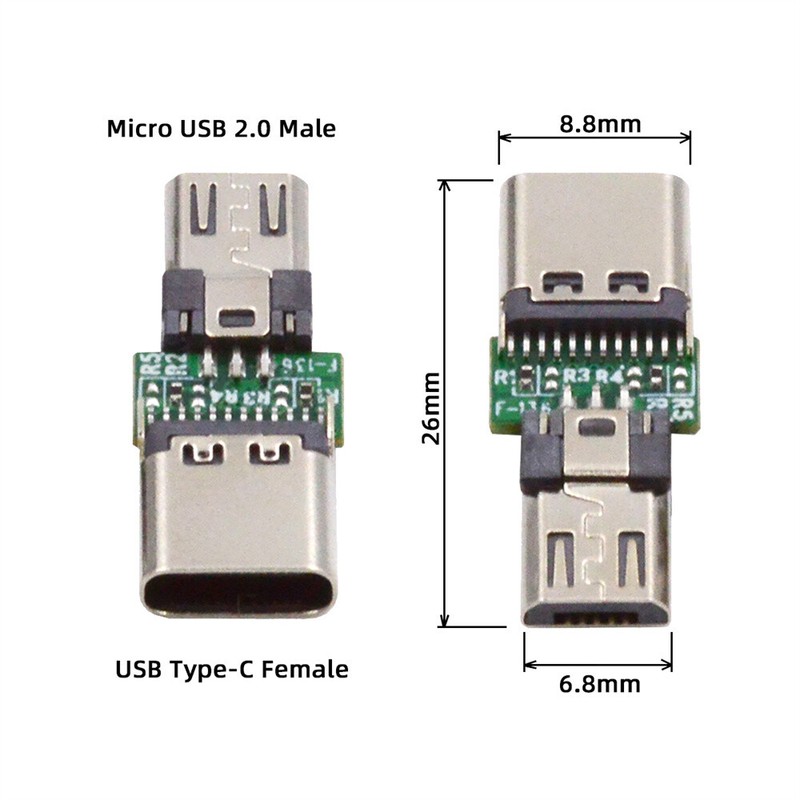 CY 5pcs/lot Micro USB 2.0 5Pin to USB Type-A/C Power Data with PCBA for Laptop gallery