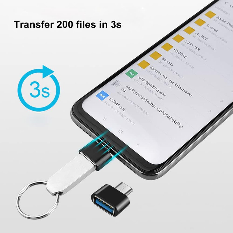 USB C to USB Adapter 4 Pack, USB Female to Type C Male OTG Adaptor, USB C Adapte gallery