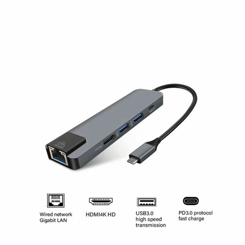 USB-C To USB 3.0 SD/TF Card Reader 4K HDMI USB-C Hub Adapter for MacBook Pro/Air
