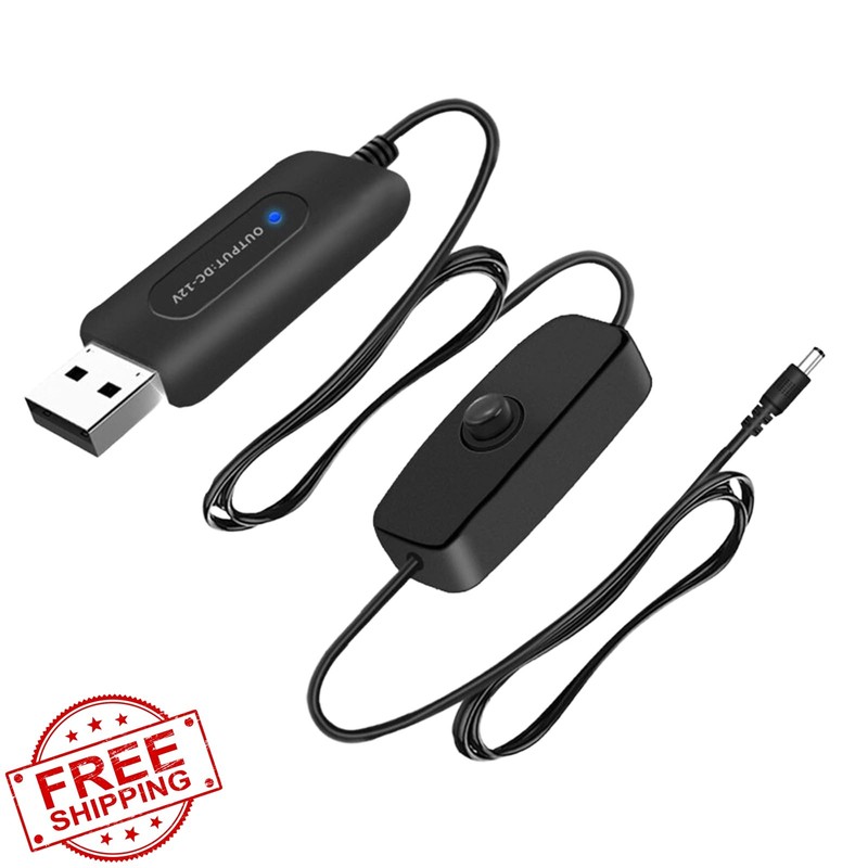 Adabuli Baby Car Camera USB to DC 5521 12V Power Cable 5FT