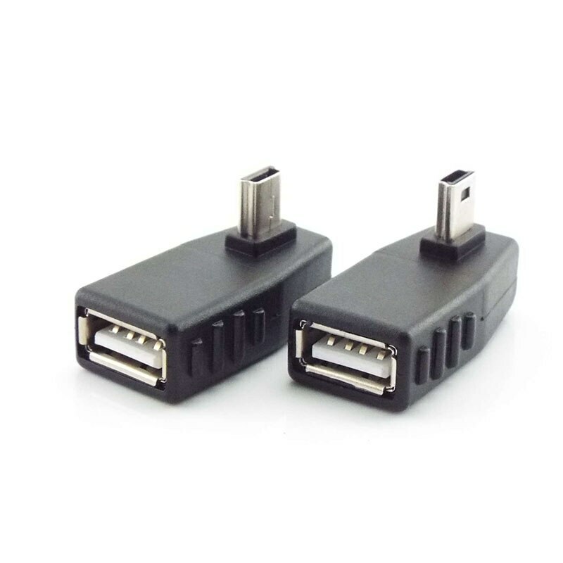 Left/right/down/up angle A Female to 5-pin B Male Mini USB OTG adapter Converter gallery