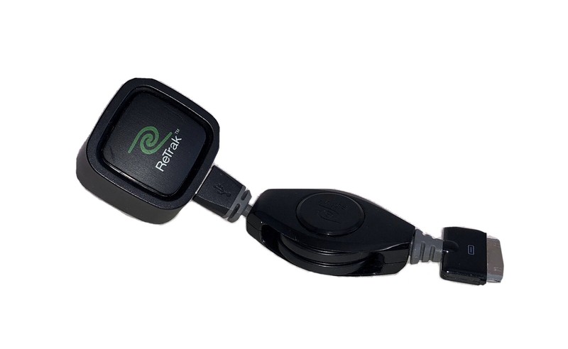RETRAK 30-pin Apple Tangle-Free Connector Retractable Charging Cable • USB
