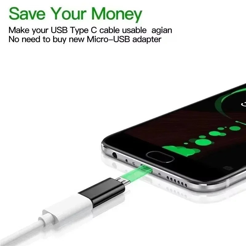 Type C Male to Micro USB Female Adapter OTG Charging Converter Connector gallery