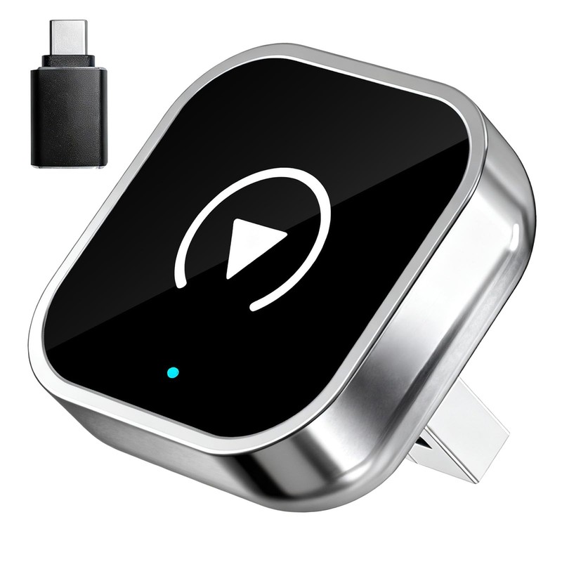 Wireless CarPlay and Android Auto Adapter, Ultra-Compact Aluminum Design with…