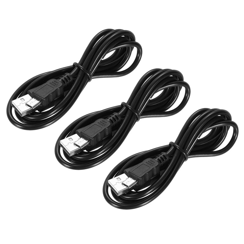3 PCS Micro USB Cable 3.3ft Short Charging Cord Phone Power Black Data Sync