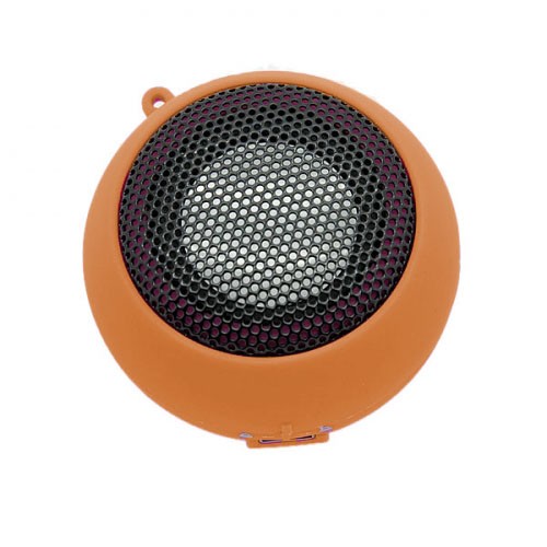 Wired Speaker Portable Audio Multimedia Rechargeable Orange for Tablets