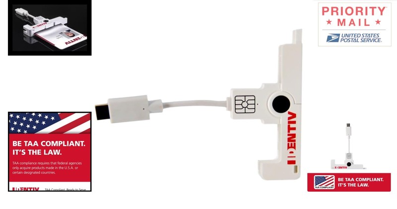 USB Smart Card Reader Type C Compatible with MacBook Clear Ultra Compact Design gallery