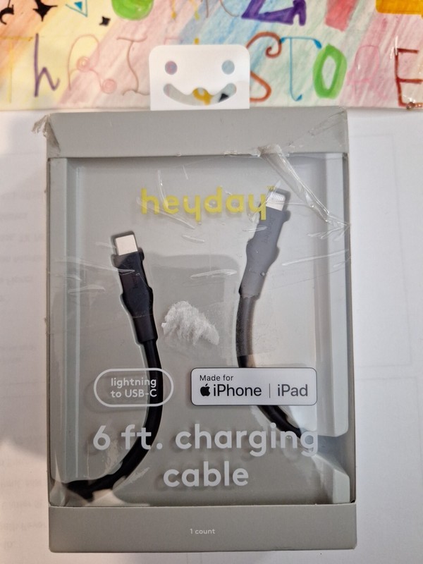 Heyday iPhone Charging Cable to USB-C Braided 6ft iPhone & iPad New