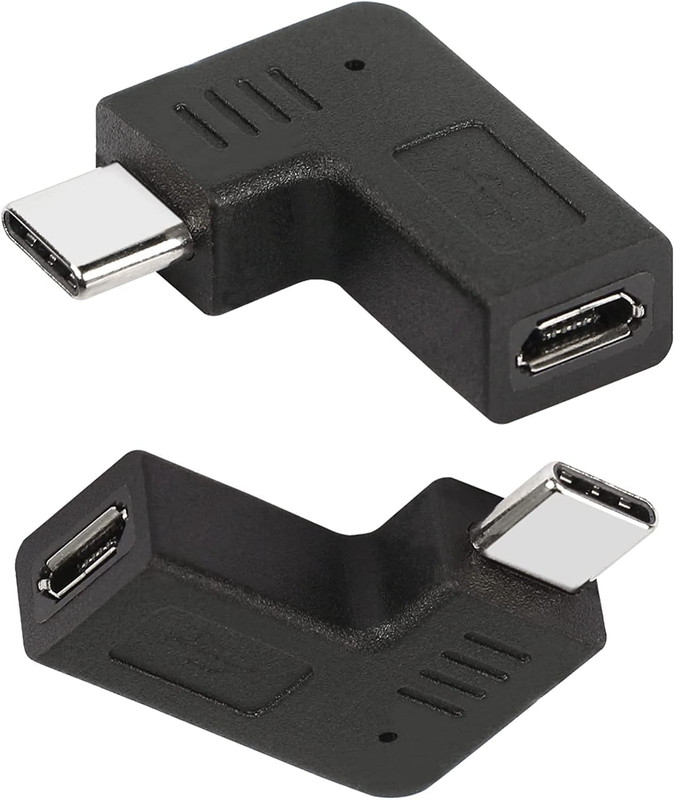 Right Angle USB C to Micro USB Adapter, 90 Degree Type C Male to Micro gallery