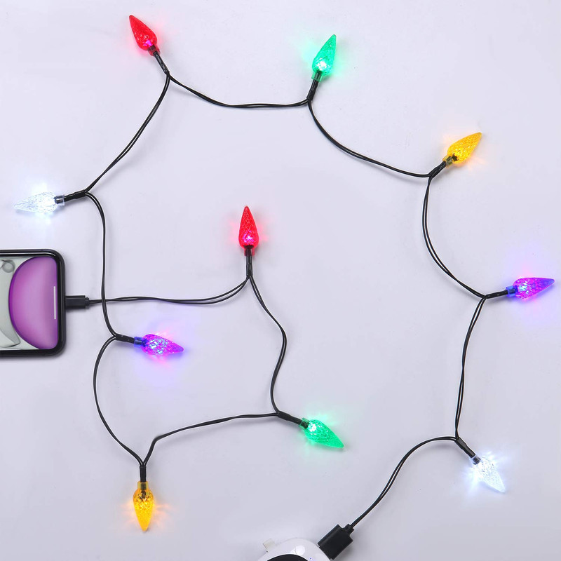 LED Christmas Light Phone Charger Cord USB Charging Cable Gift for Phone 14/13/1 gallery