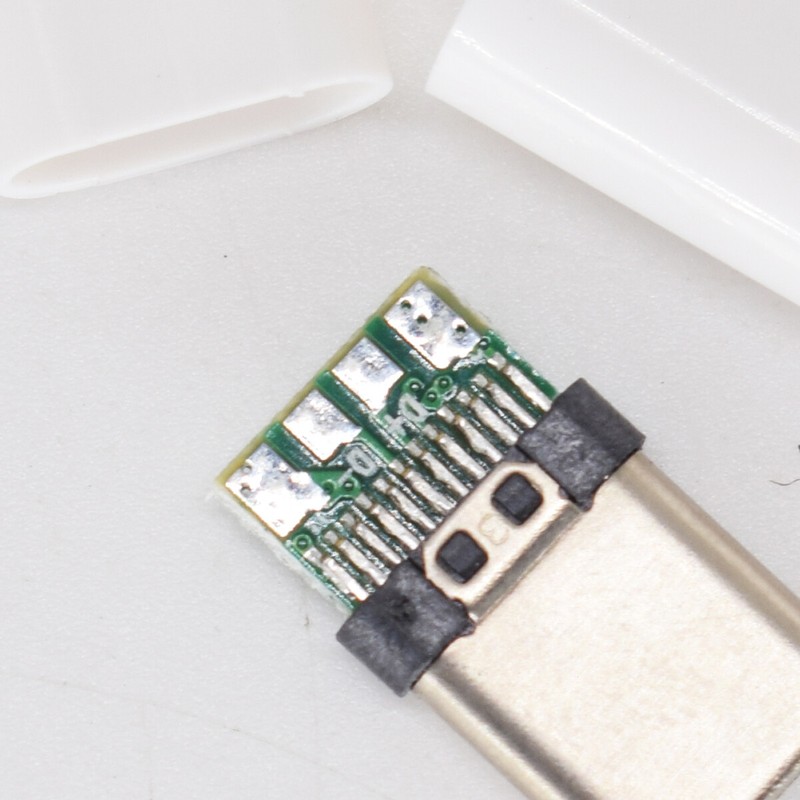 1set White USB 3.1 Type C USB C Male Plug DIY Connector Solder Housing Cover gallery