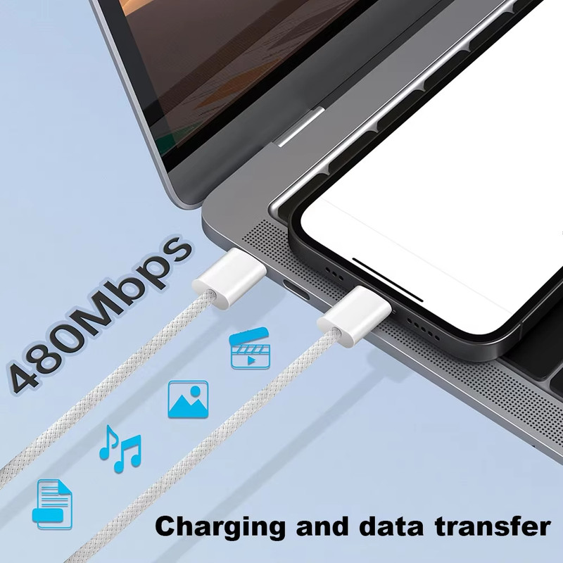 USB-C Fast Charging Cable 60W PD | Braided | Apple | Google | Samsung | Laptop gallery