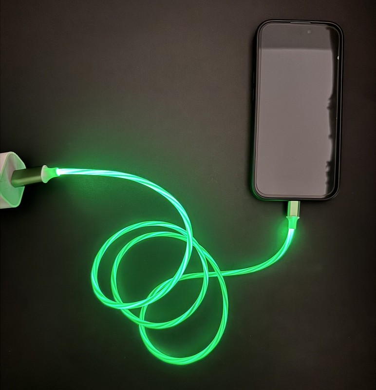 LED Green Type C to Type C Cable 1M gallery