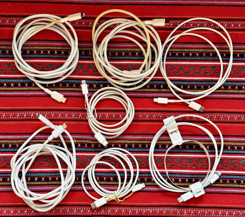 LOT of 7 USB-C to iPhone Charging Cables – Tested & Working, Apple Compatible
