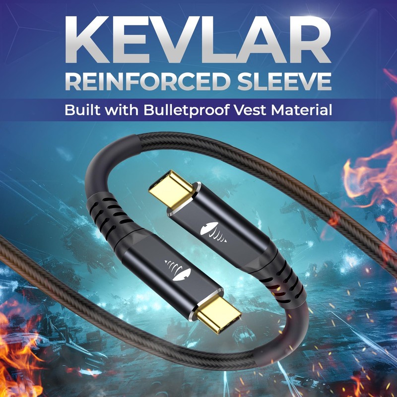 SKROOZ USB-C Cable 2-Pack: 240W 40Gbps USB 4.0 "The Strong (3.3ft) & Ultra-Fl... gallery