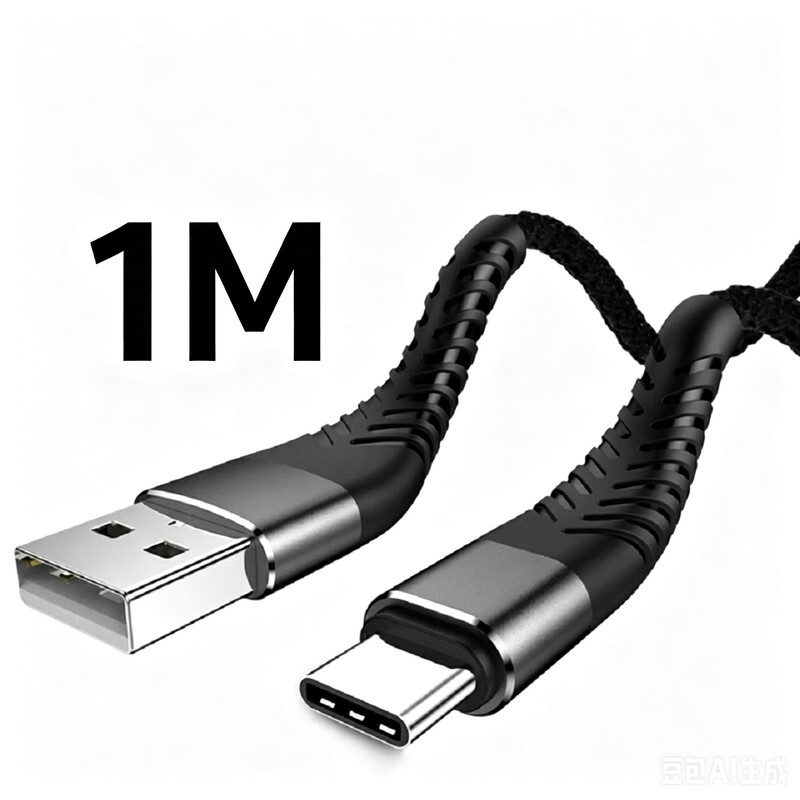 Braided USB Type-C USB-C to USB-A Fast Charge Cable Charger Lot Charging Cord 1M