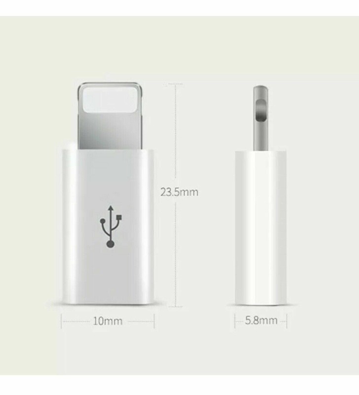 Micro USB to 8Pin Data Cable Adapter android to iPhone Converter LOT For iPhone gallery