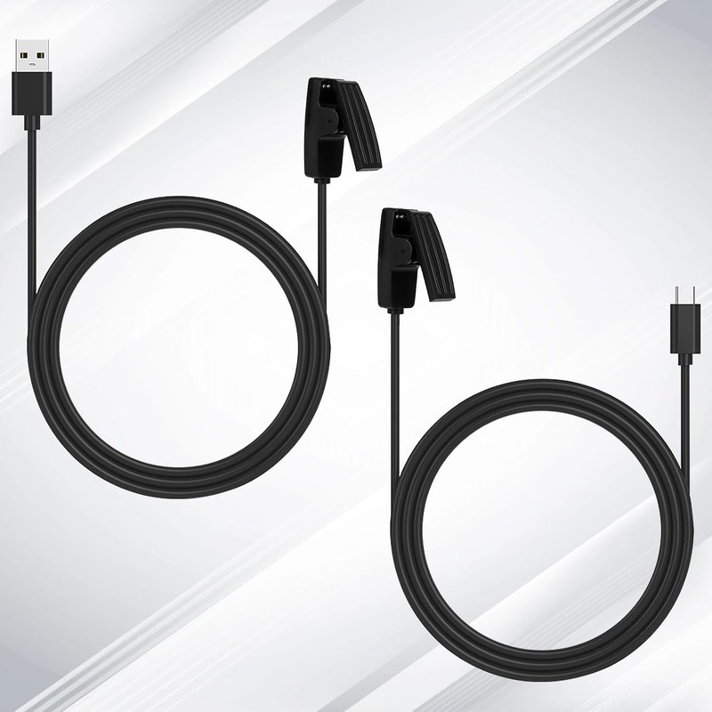 Garmin Forerunner Charger Cable 2 Pack USB A & USB C 3.28ft Black gallery