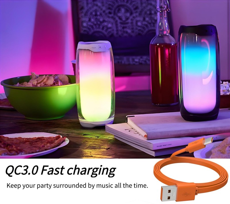 Alitutumao Flip 6 Fast USB Type C Charging Cable，Replacement 3.3 feet, Orange gallery
