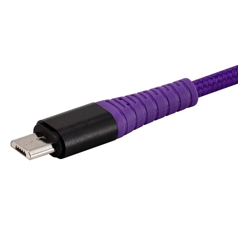 3FT USB Micro B to Type A Sync Data Charge Cable Reinforced Braided Cord Purple gallery