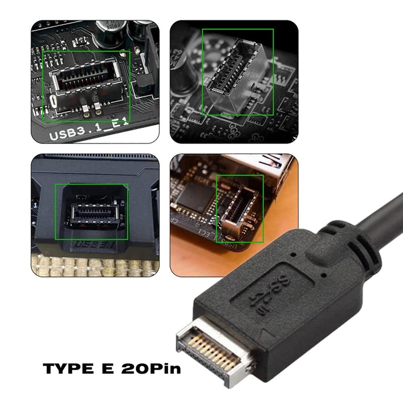 0.98 FT USB 3.1 Type E to Type C Front Panel Header Extension Cable, M to F gallery