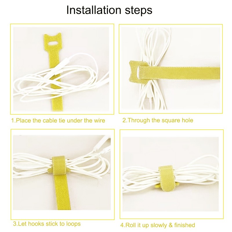 100PCS Releasable Nylon Cable Organizer, Reusable Wire Ties for Earphone gallery
