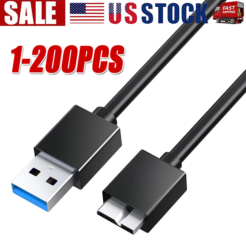 Micro USB 3.0 Cable High Speed Data SYNC For HDD External Hard Drive LOT
