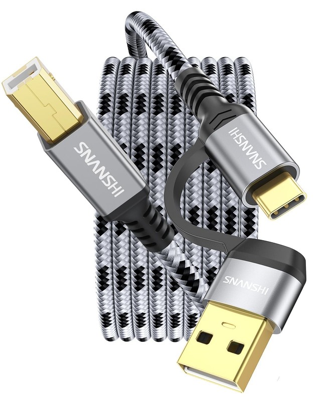 Versatile 10 FT USB B to USB C Cable for Laptops, Printers & MIDI Gear gallery