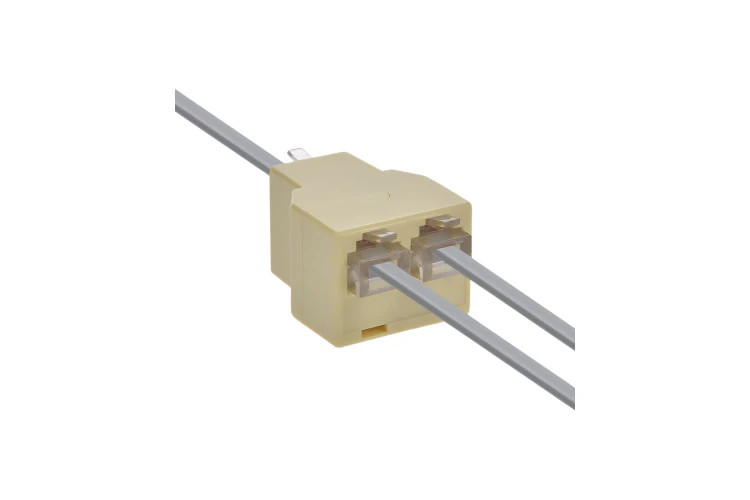 44-737 Modular T Adapter 1 Female to 2 Female – Ivory (PACK OF 99) gallery