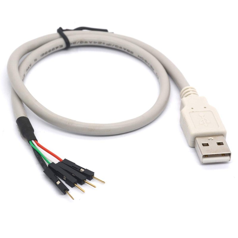 USB 2.0 To 2.54mm Header Pin Cable Breakaway Type A Male 4 Pin Adapter 40cm