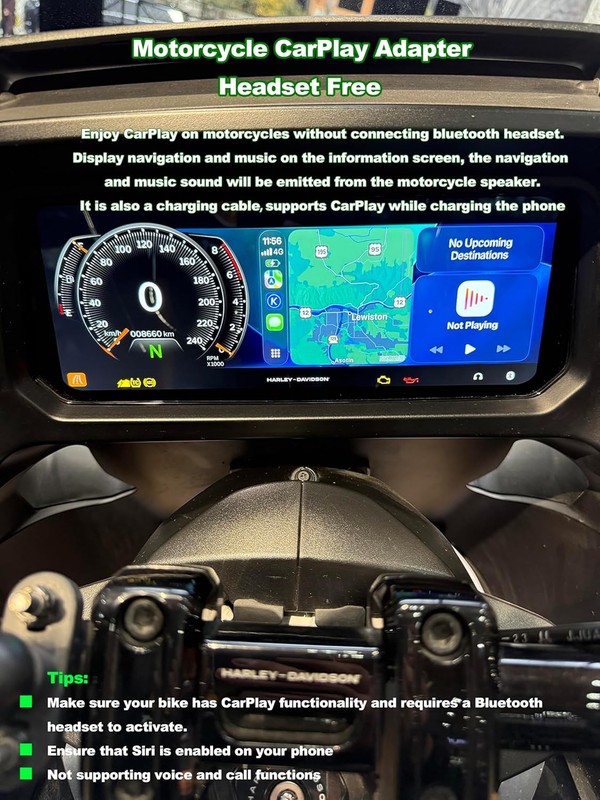 Motorcycle CarPlay Adapter 2 In 1 Jumper Cable USB C gallery