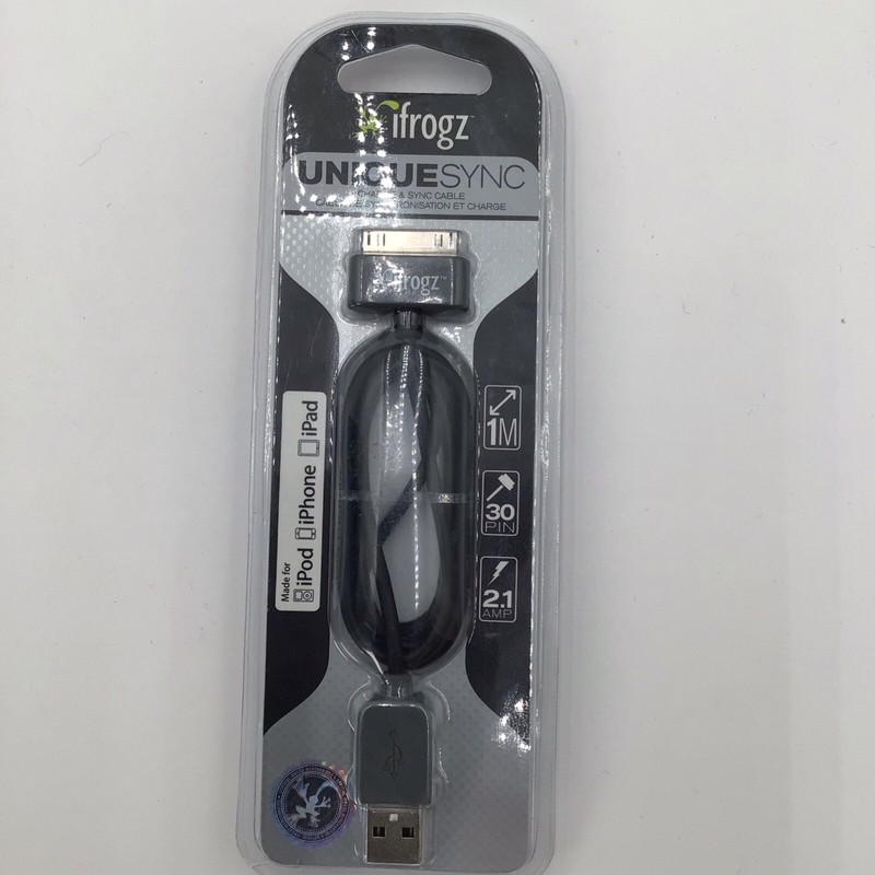 iFrogz UniqueSync USB Cable (Black) Compatible with iPad, iPhone, iPod NEW VTG gallery